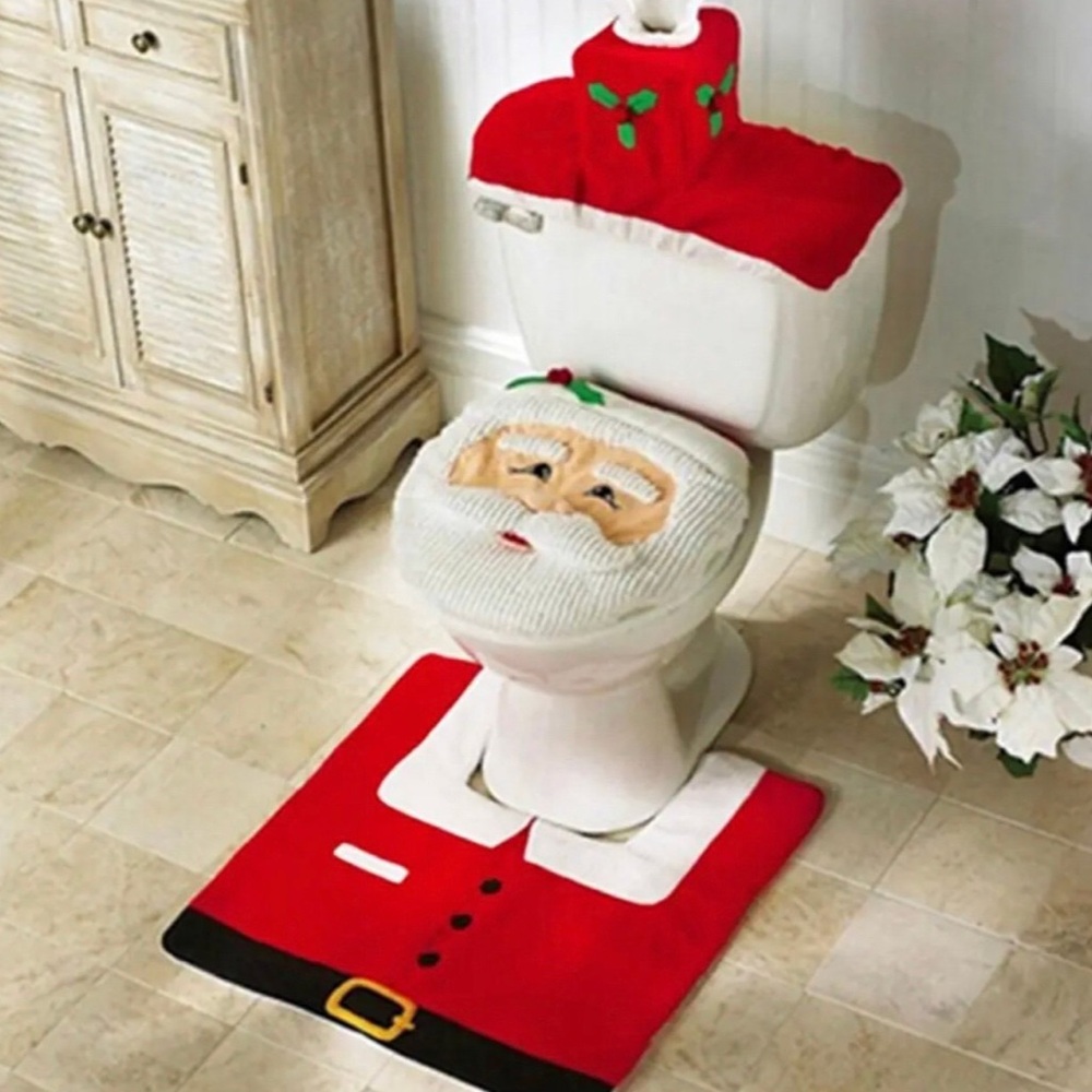 Santa clause bathroom decor set
